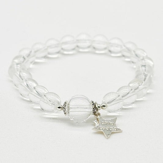 Sterling Silver Crystal Aroma Bracelet - Clear Quartz | Energy & Healing | Diffuser Jewellery | Gift for her