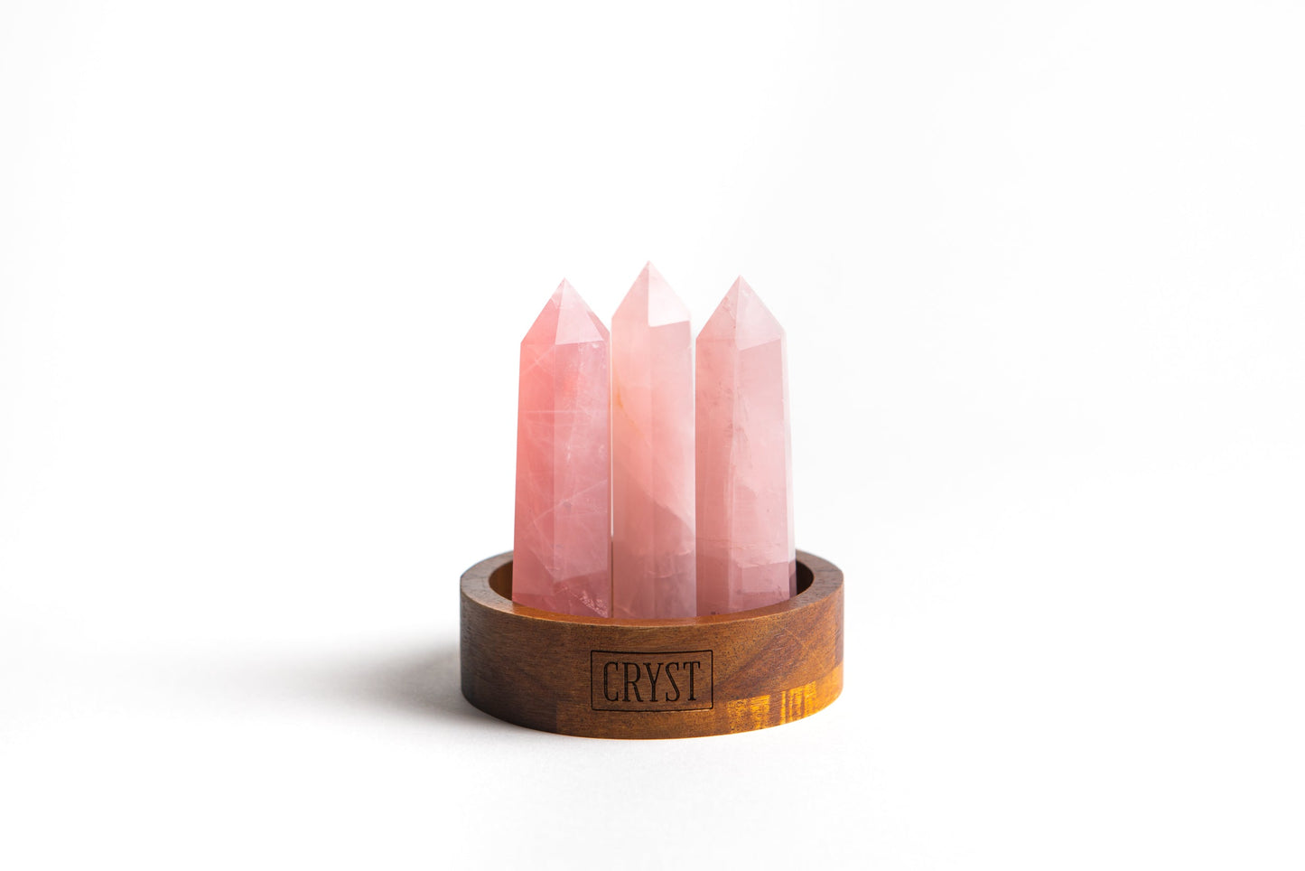 Rose Quartz Crystal Trio